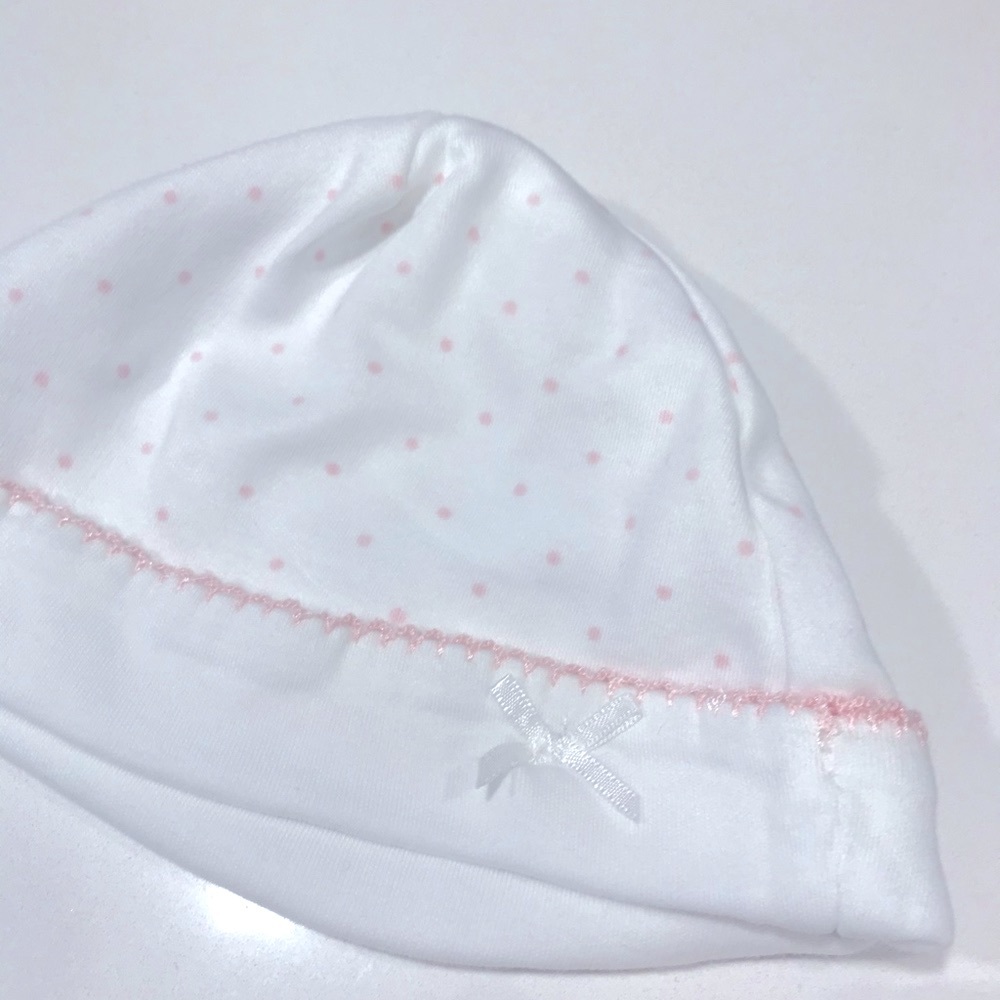 NWOT 2 piece baby girl 100% Cotton pink and white matching set - Picture 5 of 7